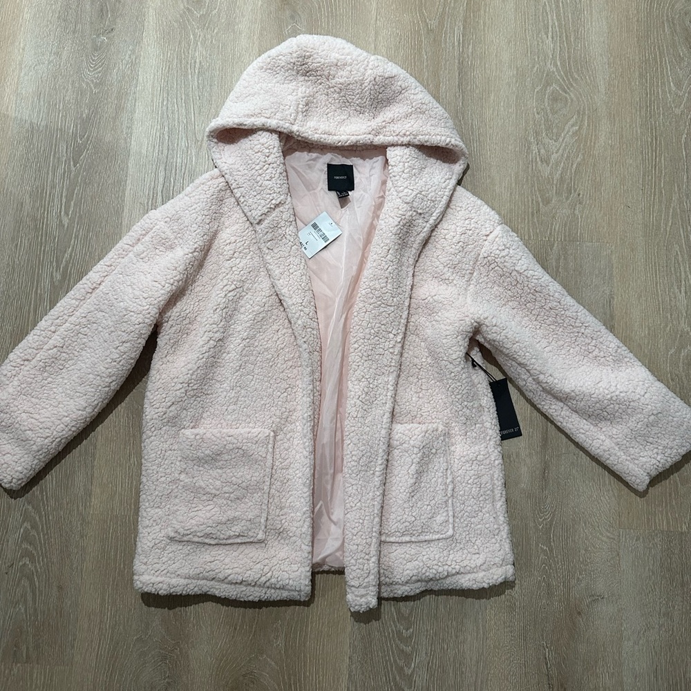 Forever 21 teddy hooded jacket